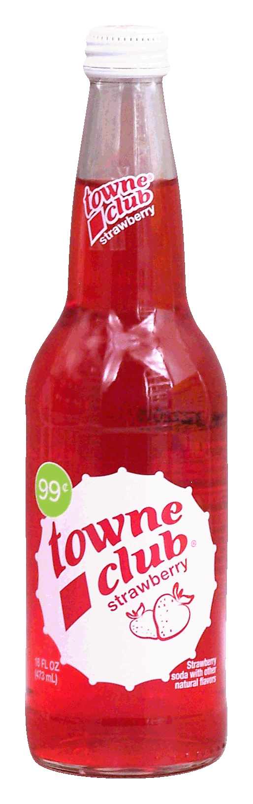 towne club  strawberry soda with other natural flavors Full-Size Picture